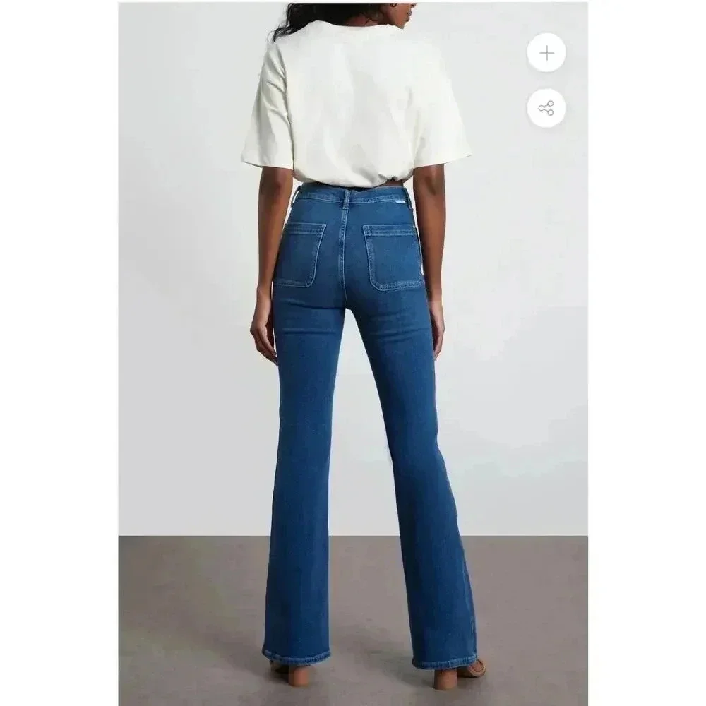 Boyish The Ricky High Rise Flare Jeans size 32 in Love Jones Wash - Picture 2 of 13